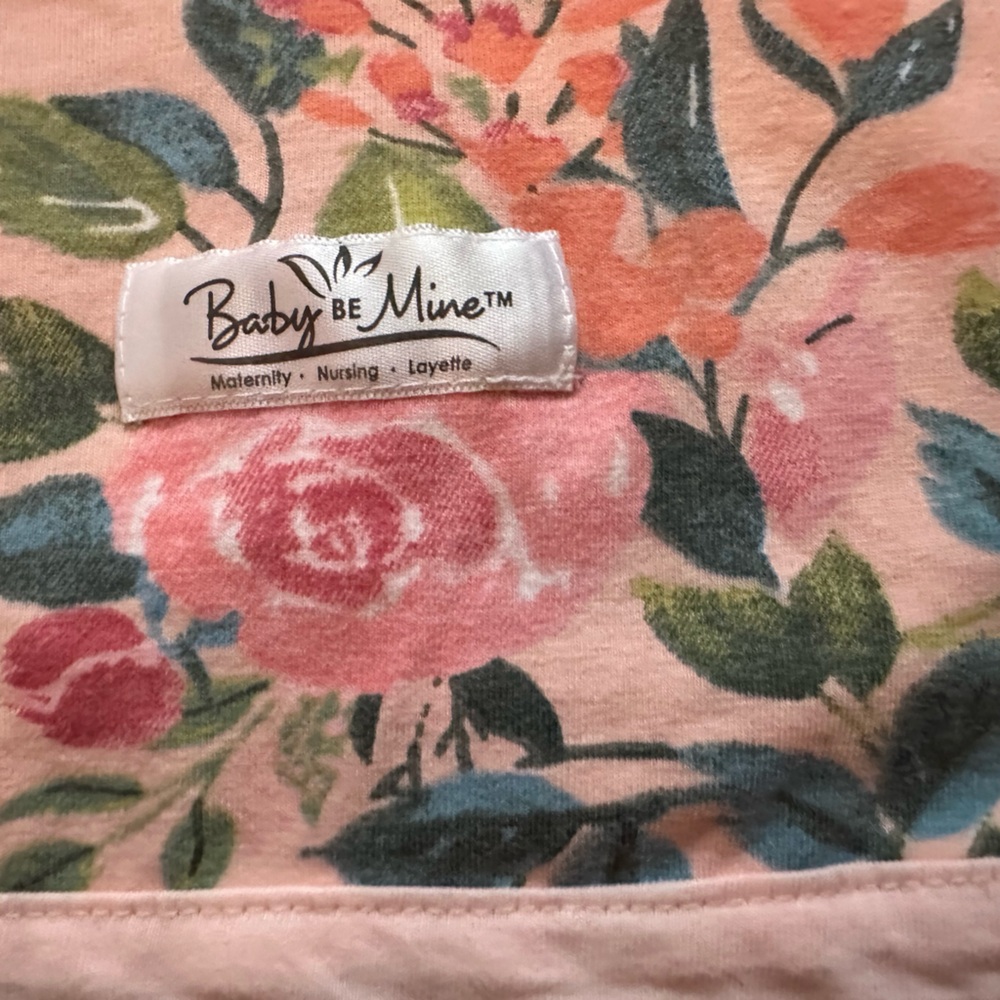 Baby Be Mine Pink Floral Pattern Baby Blanket - Picture 4 of 5